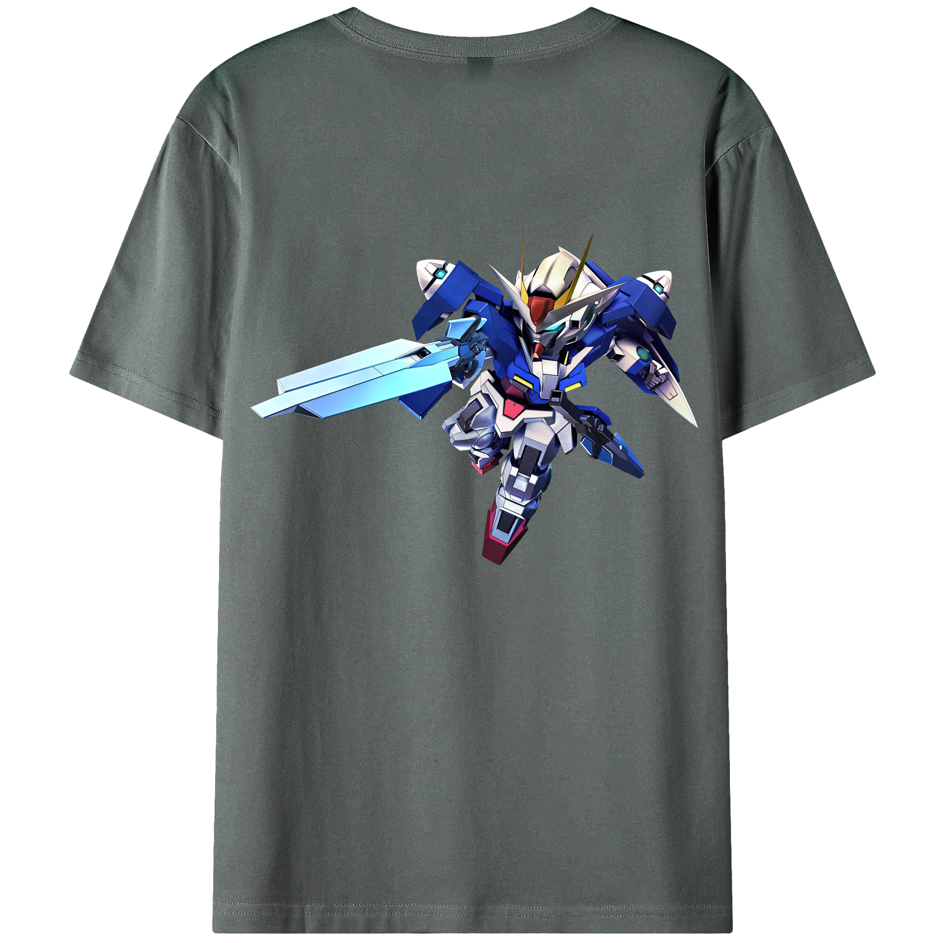 （画像用） 機動戦士ガンダム Mobile Suit Gundam 綿100％ メンズ半袖Tシャツ（バックプリント） 通気性